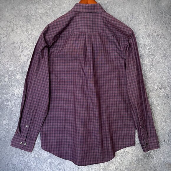 Van Heusen Plaid Long Sleeve Button Front Shirt, Medium - Picture 2 of 3